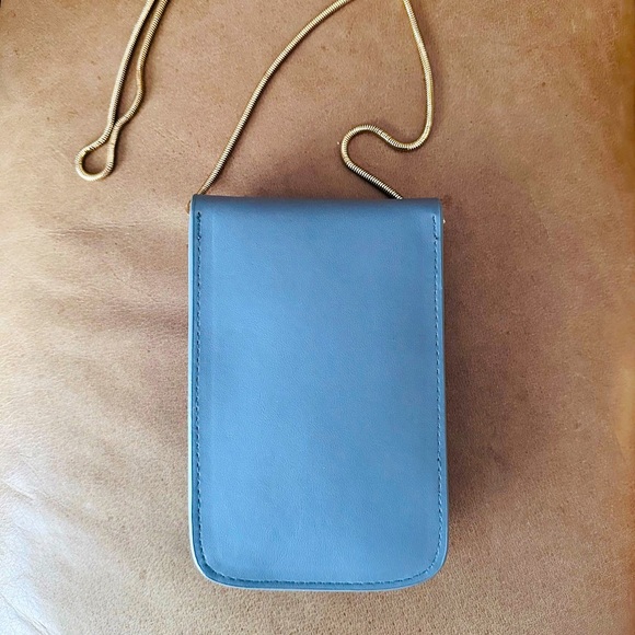 Vegan Leather Grey-Blue Shoulder Bag – Excellent Condition - Picture 5 of 7